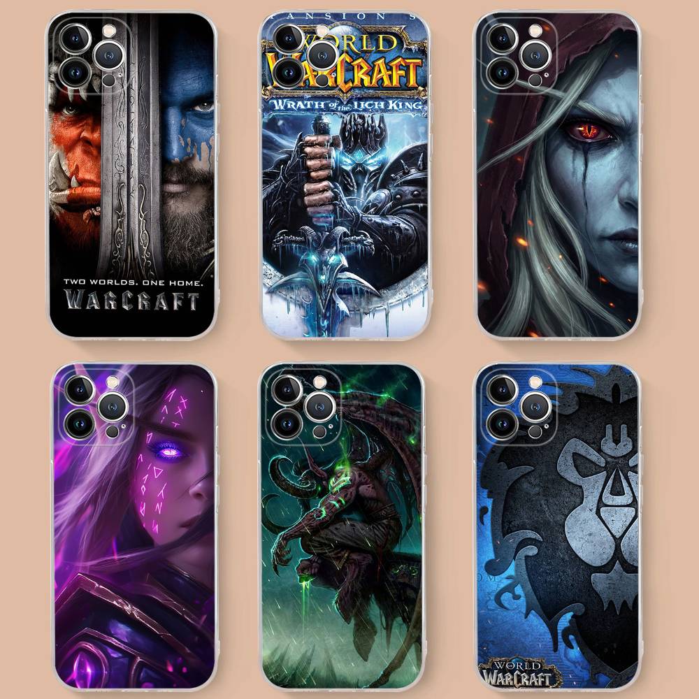 W-World Of W-Warcraft Game Retro Fit For IPhone 16 15 Promax Phone Case IPhone 14 11 12 High End 13 Pro Silicone
