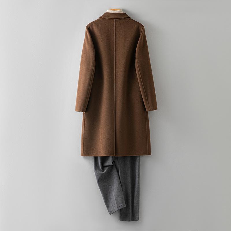 Wool Coat Men's Thickened Woolen Coat Long High-end Cashmere-free Coat