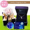 Miwahouseki Initial Y Alphabet Necklace in Pink Gold with Your Choice of Birthstone (March Aquamarine)