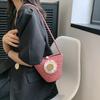 New Straw Woven Bag Women's Bag Flower Oblique Span Women's Sweet, Fresh and Cute Vacation Leisure Woven Bag Bucket Tote Bag