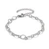 5pcs/Lot 17-22cm Gold Plated Stainless Steel Paperclip Cross Link Chain Bracelet Women Handmade DIY Charm Jewelry Making
