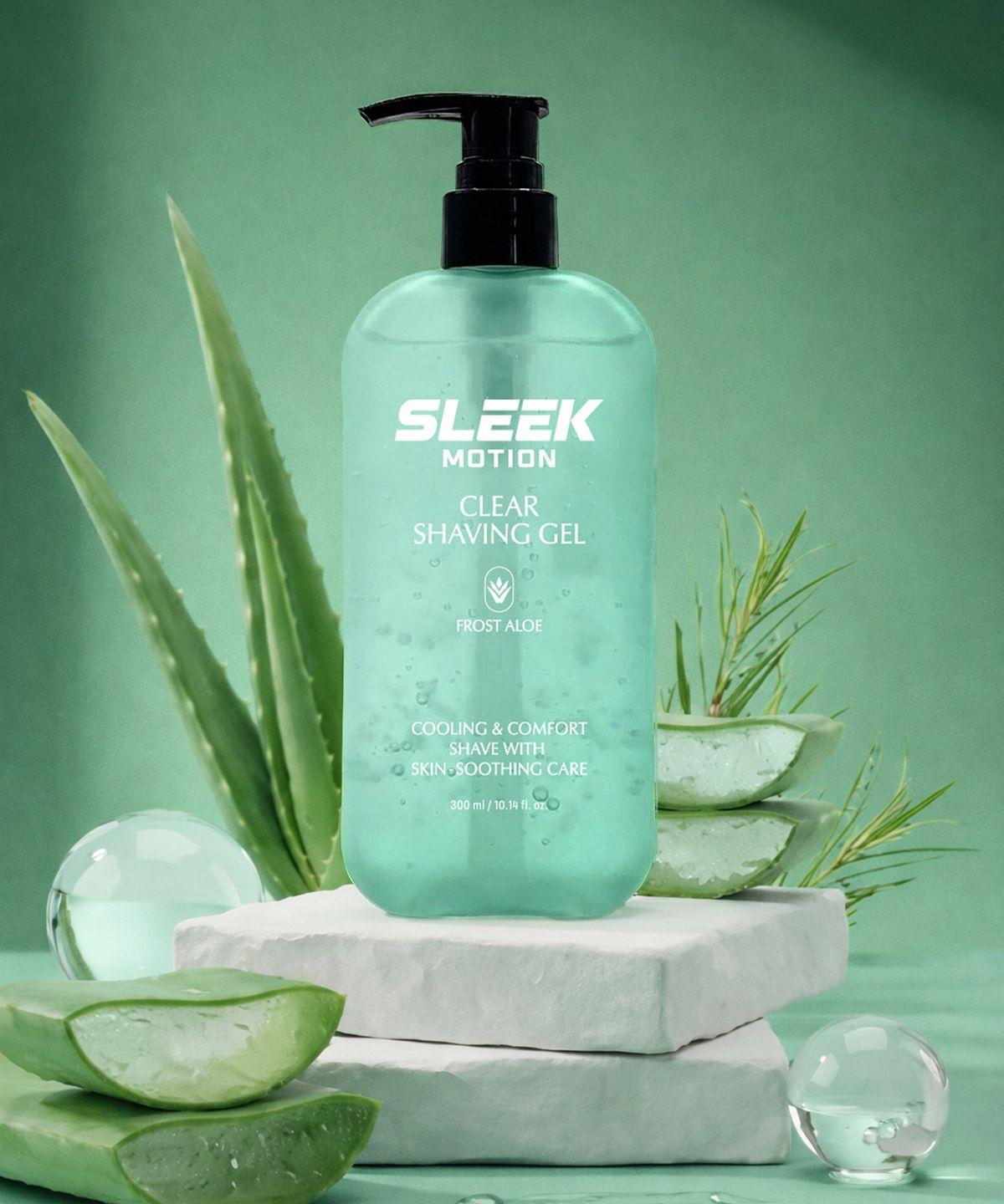 Slick Motion Clear Shaving Gel Frost Aloe 300mm