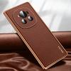 Suitable for Honor Magic6pro Mobile Phone Case Electroplating Honor Full-inclusive Anti-fall M5 Lychee Pattern Business Men and Women Leather Case