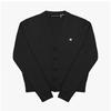 Acne Studio C60104 Black  900  Face Logo Patch V Neck Public Cardigan