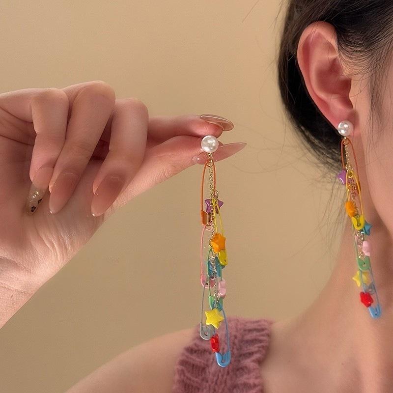 Summer Colorful Unique Dopamine Design Drop Dangle Earrings For Women Fashion Jewelry Accessories