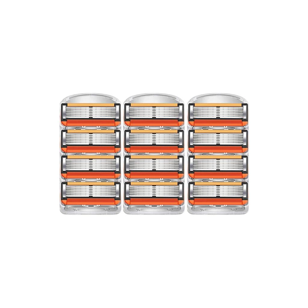 Piece Men's Razor- Blade- Replacement Set With Free Handle, Long Handle Safety Razor- Kit With Ultra Sharp Stainless Steel Blades, Ideal Grooming Gift