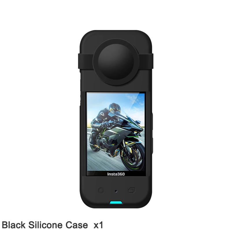 

Силиконовый чехол для Insta360 X3, защитная пленка для экрана, крышка для объектива, изогнутая защитная мягкая пленка, защита для аксессуаров Insta 360 X3 чёрный