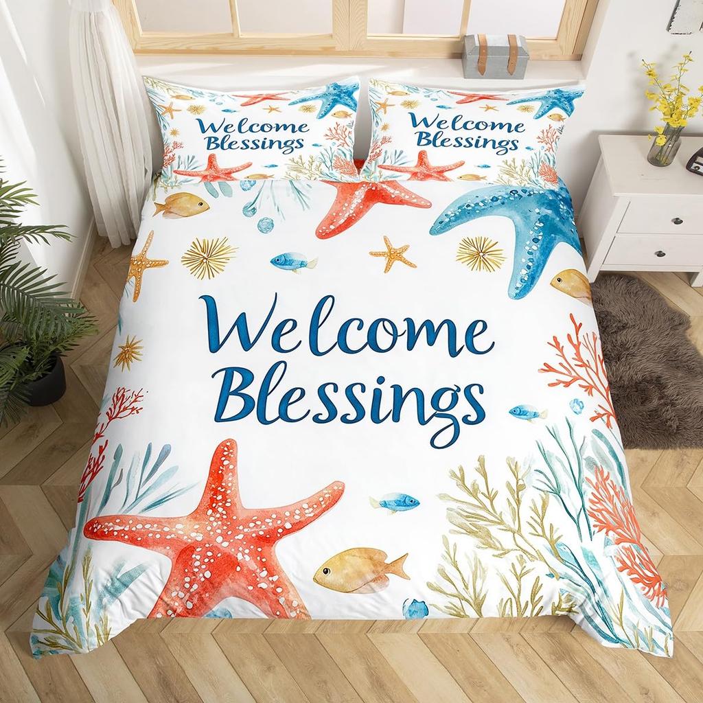 Kinder Surfbrett Bettbezug Einzelbett Queen Hawaii Ozean Surfen Bettwäsche Set Jungen Teenager Männer Meer Küsten Blumen Dekor Bettdeckenbezug