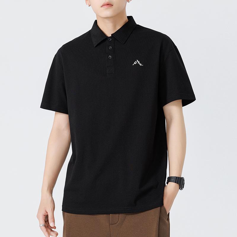 Men's Summer New Loose Short-sleeved POLO Shirt Men's Lapel Thin Short T-top