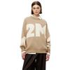 Round Neck Jumper for Autumn Winter Knitted Fashionable Versatile Round Neck Loose Fit Letter Jumper for Women Luxurious Relaxed Versatile Top