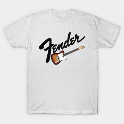 Camiseta Estampada Negra para Hombre Telecaster Papel de Transferencia Sin Corte Estampado Camiseta de Algodón