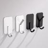 4pcs/Lot Wall Hook Adhesive Matte Gold Black Sliver Kitchen Bathroom Towel Key Robe Door Hooks Storage Hanger Holder Aluminum