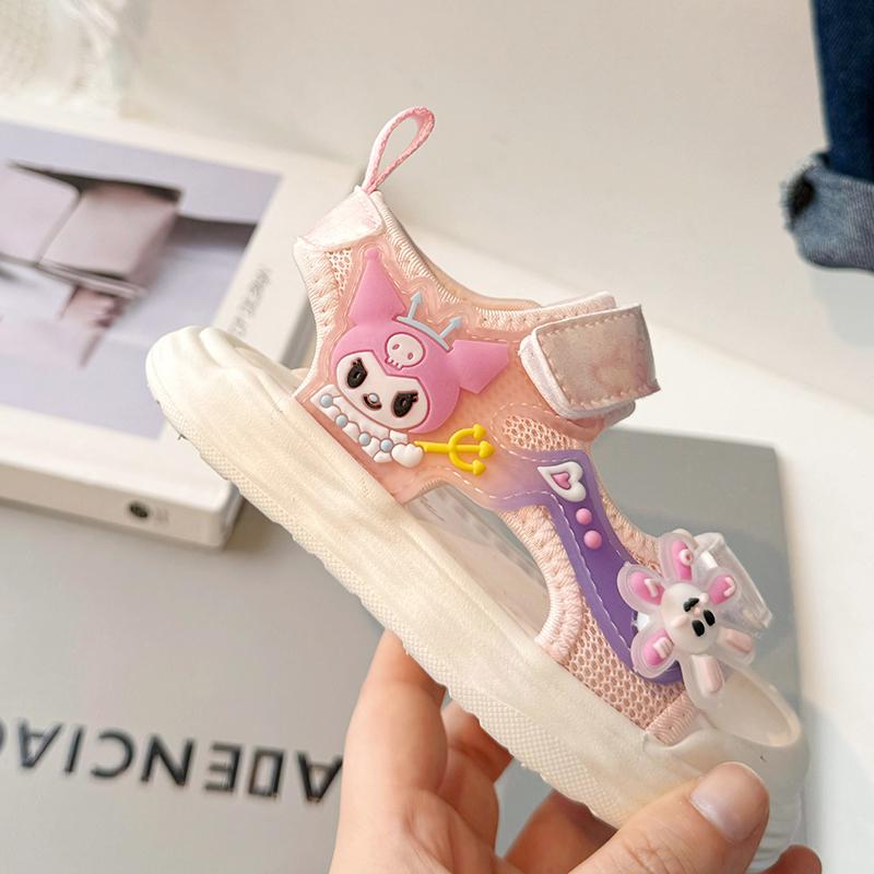 Girls' sandals summer new foreign cartoon girl beach shoes children's popular princess shoes