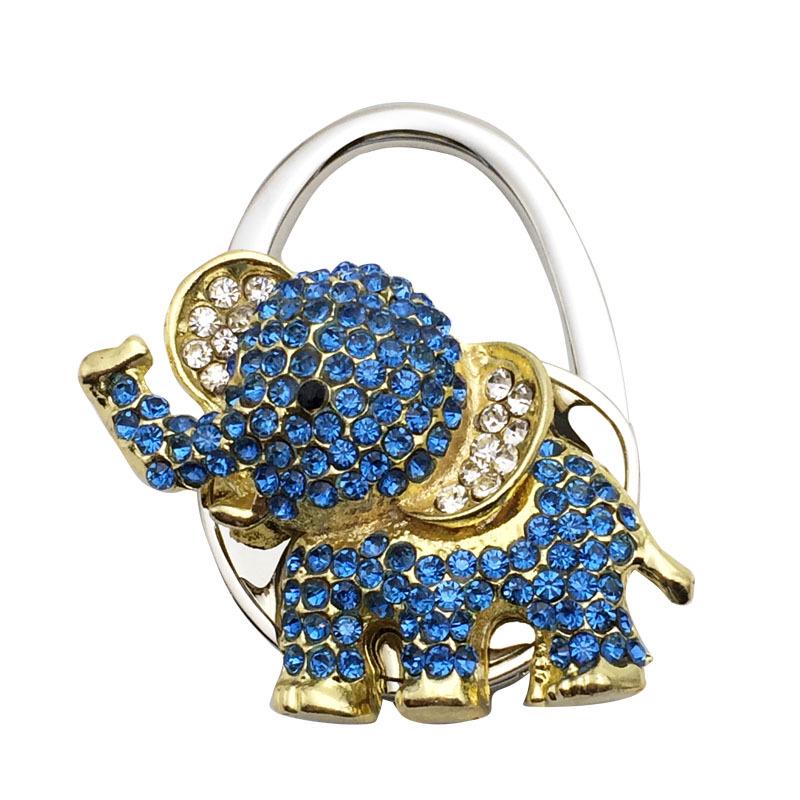 

Elephant Diamond Bag Hanger - Creative Handbag Hook & Gift Accessory синій