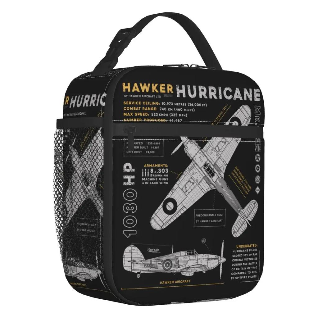 Aviation Lover Resuable Lunch Box Leakproof Airplane Pilot Aviator Air Fighter Thermal Cooler Food Insulated Lunch Bag School