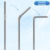 4pcs Flexible 304 Stainless Steel Straws Bendable Reusable Metal Straw For Cup Mug Home Outdoor Travel Kitchen Dining Set