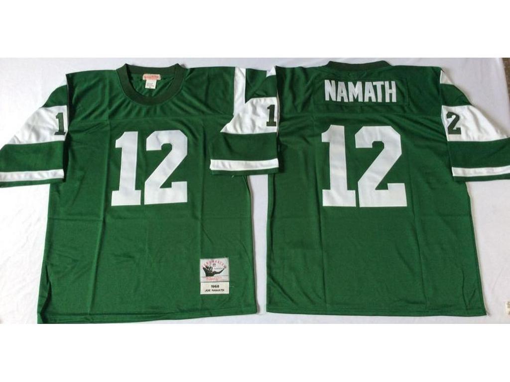 Men's New York Jets Retro American Football Jersey #12 Sportswear Training Uniform