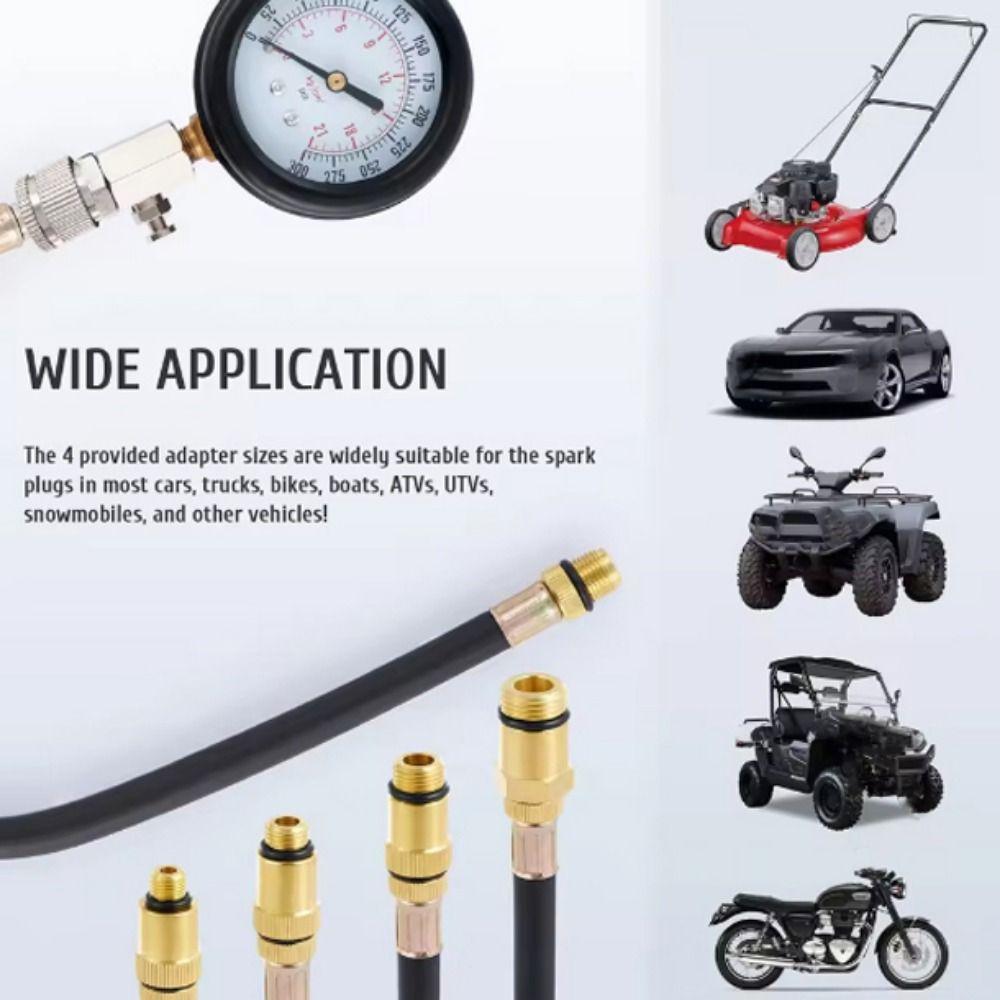 0-300 PSI Automotive Cylinder Tester Kit Professional Pressure Gauge Tester  Automotive Repair