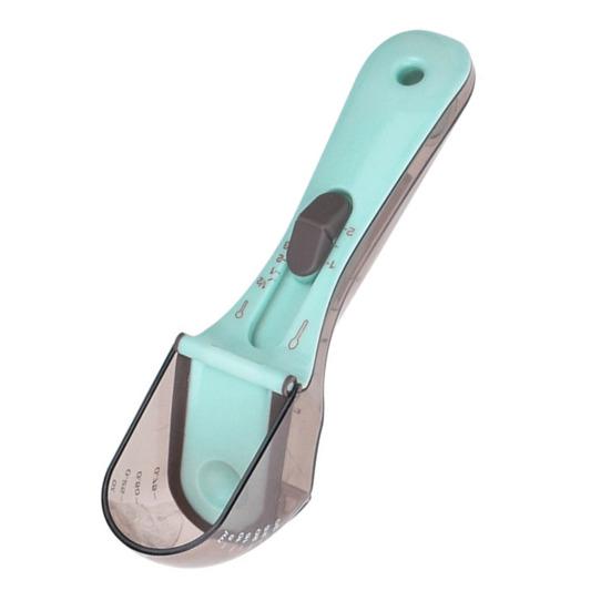2 Pcs Cat Dog Food Scoop Adjustable Pet Food Measuring Cup with Scale Pet Food Feeding Scoop for Cats Dogs Rabbits Kitchen Gadgets for Rice Flour
