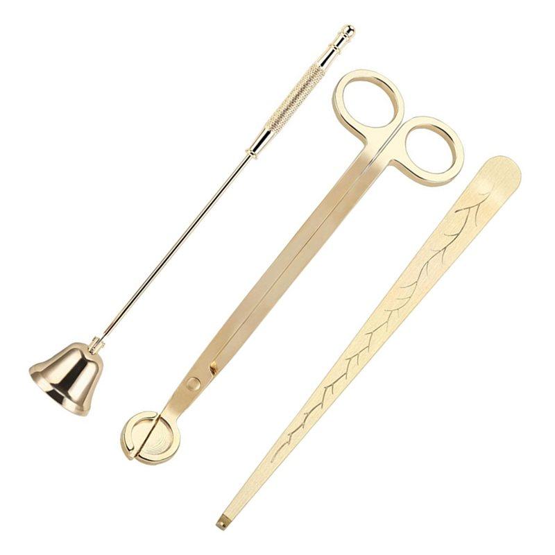 ABBP-3Pcs Candle Accessory Set:Candle Snuffer Extinguisher Wick Trimmer, Dipper & Snuffer For Candle Lovers