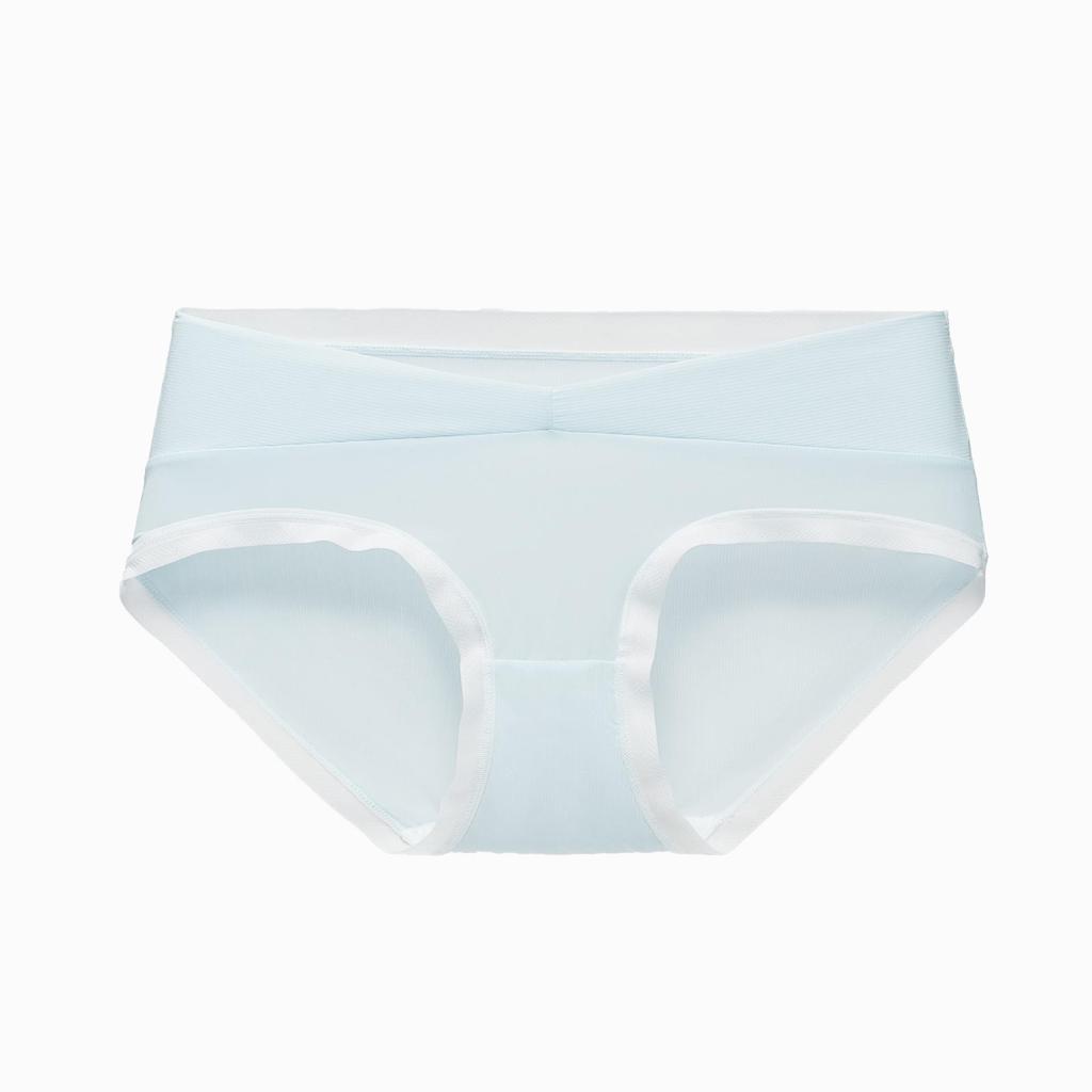 Summer Maternity Underwear: Ice Silk, High Elasticity, Low Waist, Pure Cotton Crotch, Tummy Support for Mid To Late Pregnancy