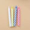 Colorful Threaded Small Candles 288 Pieces In Paper Box Mixed Color Striped Party Decoration Cake Candles Without Bottom Tray