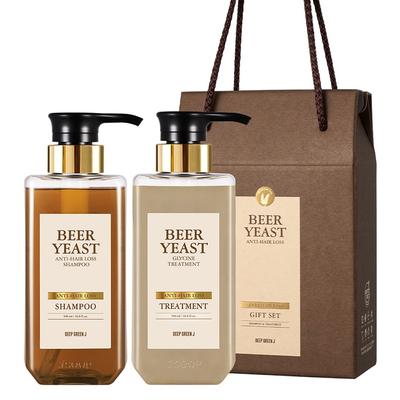 Deep Green Jay Jaysup Bierhefe-Shampoo + Behandlungs-Geschenkset gegen Haarausfall, 1 Set