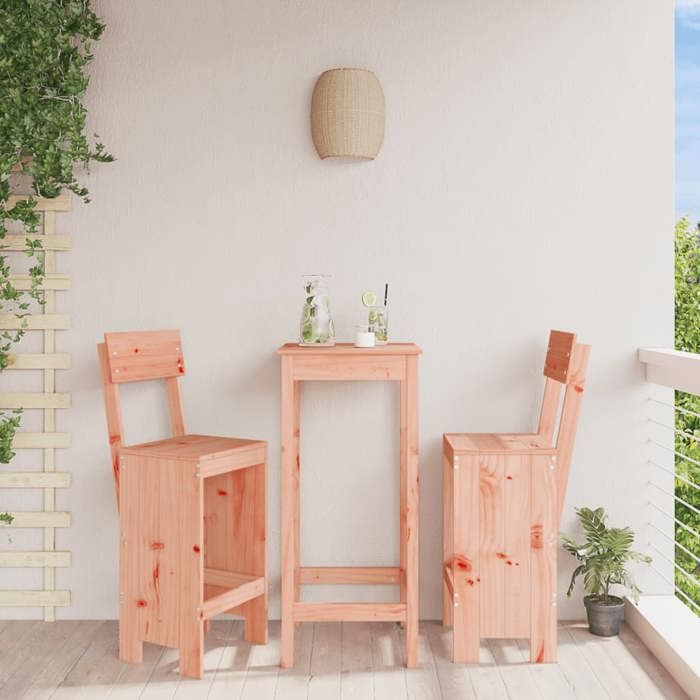 VidaXL Lot de 2 Tabourets de Bar, Chaise de Pub, Siège de Bistrot, Meuble de Terrasse Balcon Patio Jardin Extérieur, Bois 825364