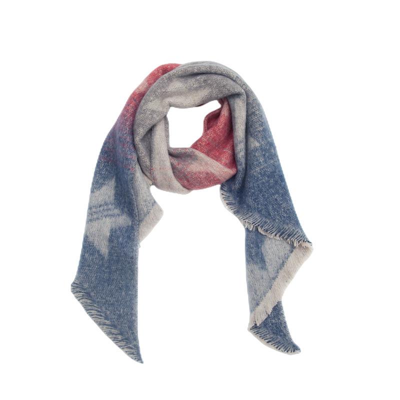 Diagonal Scarf Fashion Women Shawl Yarn Rhombus Shawl Circle Keep Warm