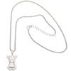 Star With The Same Diamond Paper Bag Bear Necklace Trendy Personality Hip Hop Men'S And Women'S Long Sweater Chain Autumn And Winter Accessories