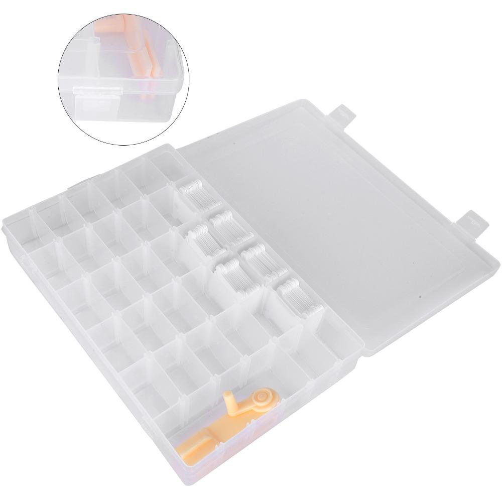 Stickers Included Floss Organizer Box 36 Compartments Embroidery Floss Organizer  For Craft Storage