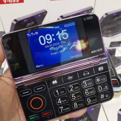 V-899 Rollover Folding Mobile Phone Non-intelligent 2G Foreign Language Cellphone