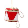 Christmas Tree Hanging Ornaments for DIY Holiday Seasonal Decor Featuring Small Drum and Hat Made of Foam and Cloth