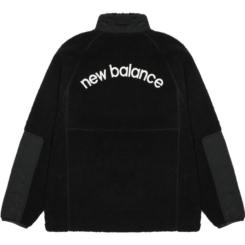 New Balance Velvet Jackets Men's Black Stand Collar Moderate AMJ23326-BK