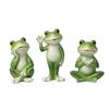 Kleine Froschstatue Miniatur-Gartenzwerg-Frosch Ornament Harz Niedliche Froschfigur für Innen Außen Tischdeko Blumentopf Feengarten