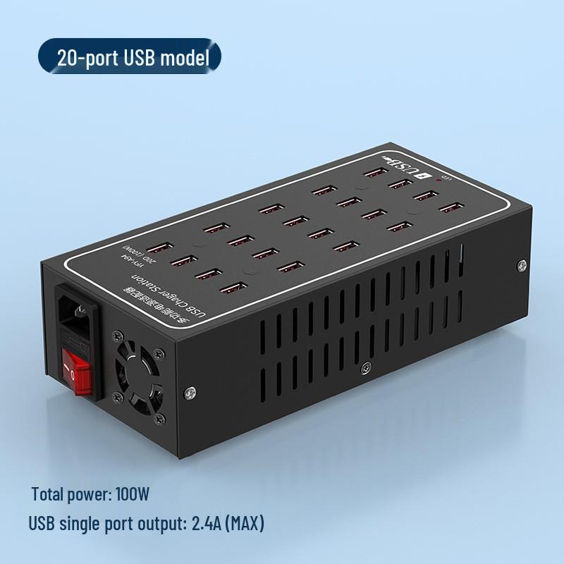 Ultra Power 300W Aluminum Alloy Multi-Port USB Charger (10, 20, 30, 40, 50, 60 Ports)