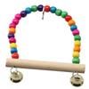 Bird Swing Toy Parrot Cage Toy Natural  Perch With Plastic Beads