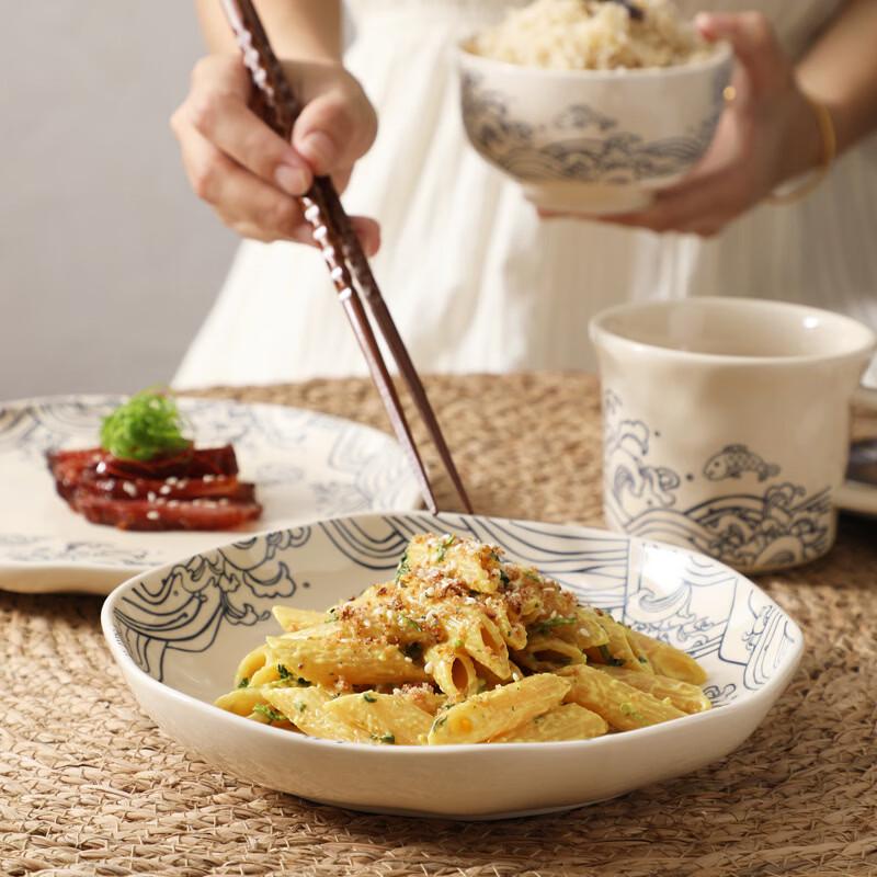 Zhi Shi Ceramic 8-inch Deep Salad and Dinner Plates