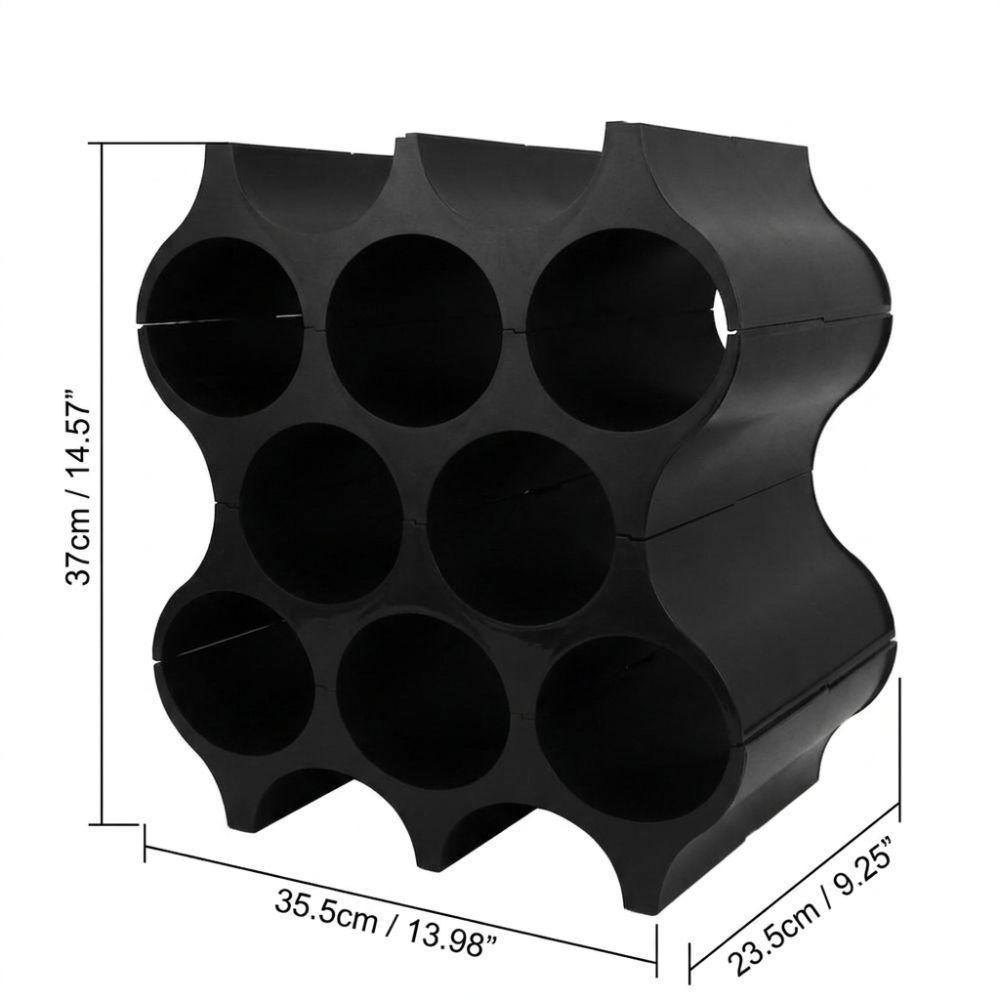 4pcs Anti-Slip Base Red Wine Bottle Holder Black Wine Bottle Organizer Kitchen Storage
