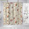 1pc Christmas Print Waterproof Perforated Shower Curtain Shower Partition Privacy Multi Size with 12 Hooks for Easy Installati