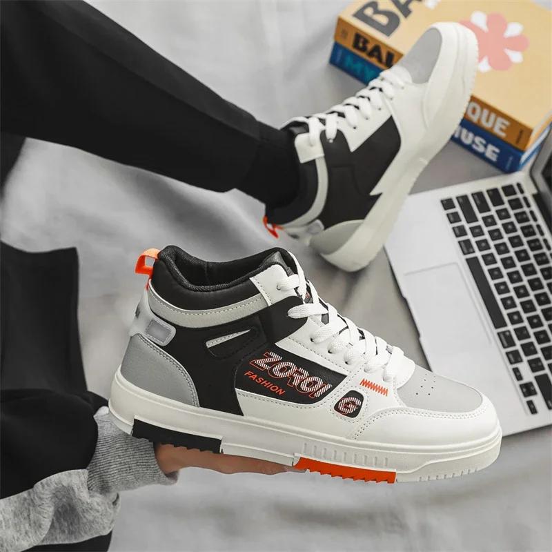 

Мужские кроссовки, повседневная обувь, легкая дышащая обувь из искусственной кожи, мужские белые спортивные теннисные туфли, мужские туфли на плоской подошве Zapatillas Hombre 40 серый