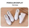 Women's Invisible Lift White Slip-On Shoes - Thick-Soled, Versatile for Spring and Autumn