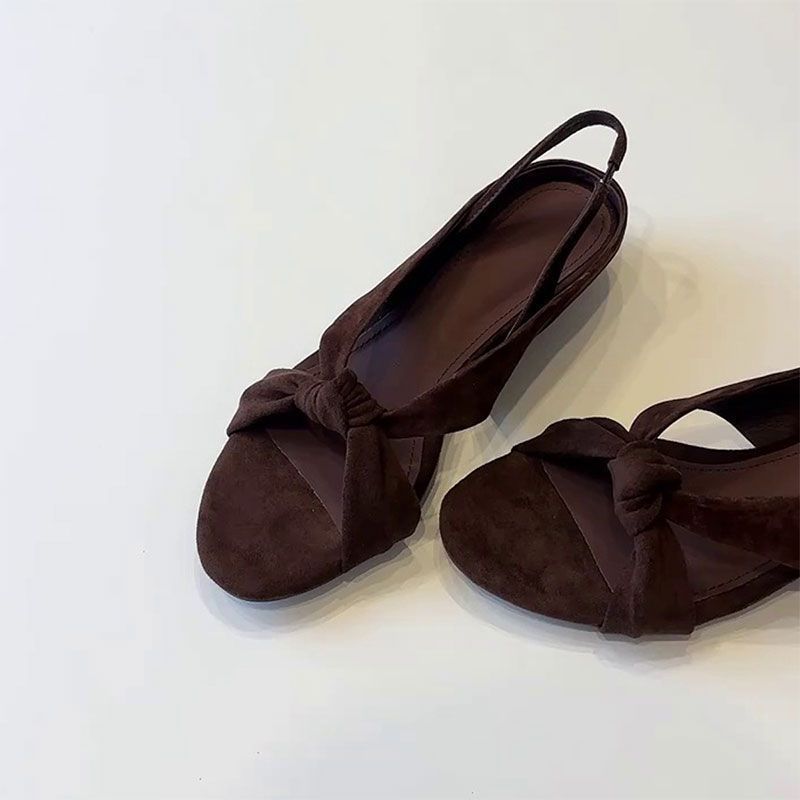 

Элегантная обувь туфли с полым каблуком тапочки повседневные и модные женские туфли сандалии на танкетке 40 коричневый