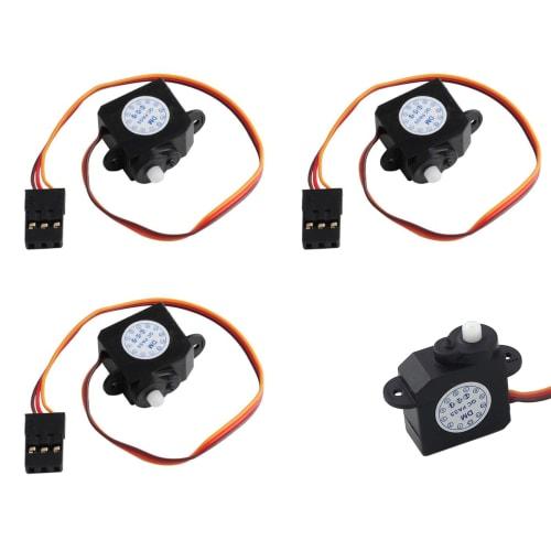 RCmall 4pcs DM-S0020 2.1g Ultra Micro Servo Coreless Motor 2g Digital Servo with JR Connector 3.7V-5V for RC Hobby