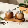 Hand-Crank Ceramic Pepper & Salt Grinder