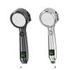 Shower Digital Temperature Display Bathroom Rainfall Spray Bath Shower Pressurized Universal Replacement Sprayer