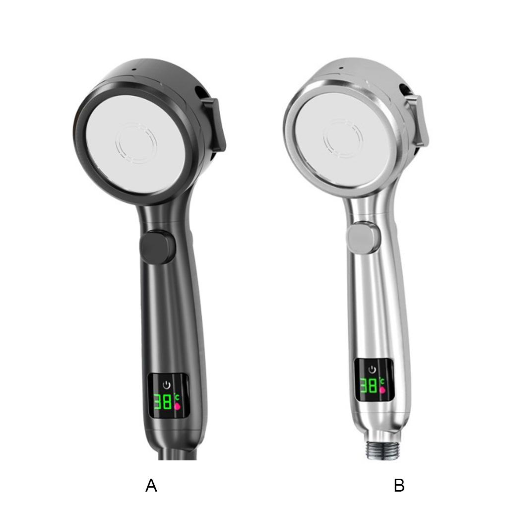 Shower Digital Temperature Display Bathroom Rainfall Spray Bath Shower Pressurized Universal Replacement Sprayer