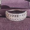 Exquisite Women's Copper-Plated White Gold Openwork Ring