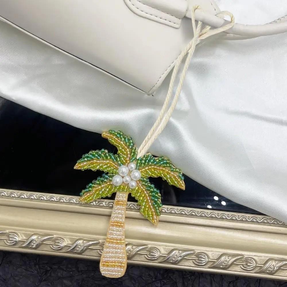 Starfish Coconut Tree Patch Keychain Sequin Beaded Patch Lanyard Clothing Decoration