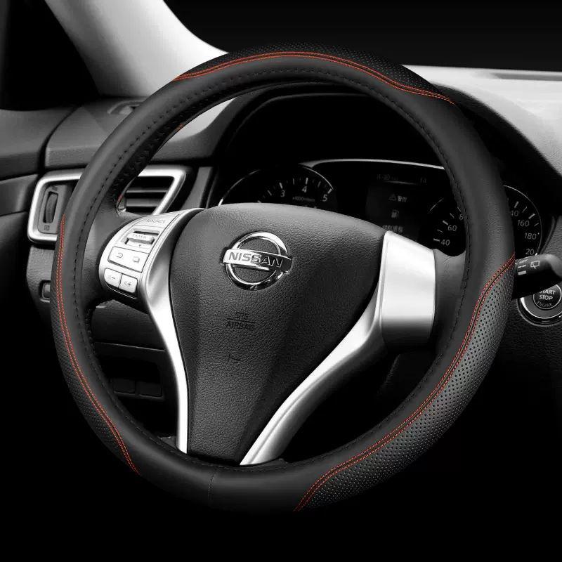 D0X Echte Lederlenkradabdeckung für Nissan Sylphy, Murano, Old Teana, Qashqai, Sunny, Livina, Tiida.